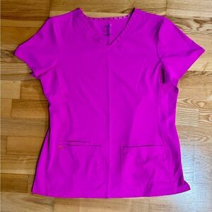 Heartsoul scrubs, size Large, Glam Fuscia